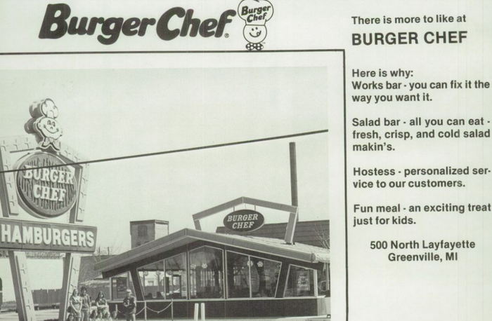 Burger Chef - Greenville 1976 Belding High Yearbook (newer photo)